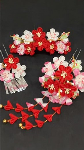 紅白の梅かんざし３点組✴︎七五三✴︎お祝い#japaneseculture