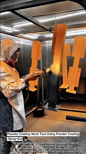 Powder Coating Work Tool Using Powder Coating Spray Gun #worktool
