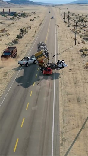 Realistic Highay Car Crashes #553 - BeamNG.Drive