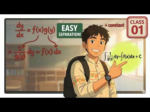 Class 1: Separation of Variables Easiest Method | Differential Equations Bangla