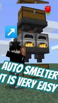 auto smelter in Minecraft very easy #viral #minecraft #minecraftpe #video