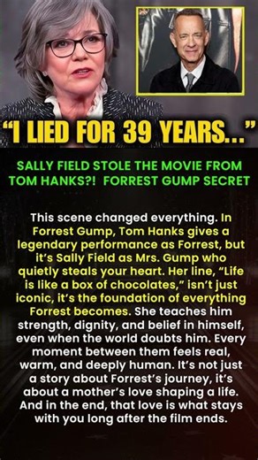At 79, Sally Field STOLE the Movie from Tom Hanks?! Forrest Gump Secret #shorts