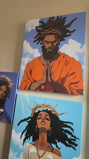 Woke up feeling grateful this Easter Sunday 🙏🏾 Black Jesus Art by Ebonic Embrace. Tap link in bio to see more. 🙌🏾 | Ebonic Embrace