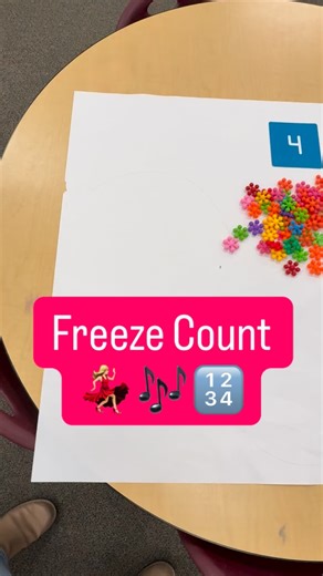 Katie and Stacy ⭐️Low Prep, High Engagement Activities on Instagram: "Low prep, High Engagement This took less than 5 min to set up!! 👏🏼 Grab some paper (or just use the desks) and draw 3-4 circles to give students a place to count the objects. Then grab any small objects and place them in the center with a number card. Dance, Freeze, Count .. repeat! Save to try out! • • • #teachers #teacher #kindergarten #teachersofig"