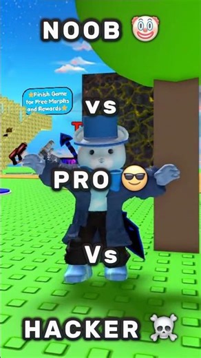 Roblox NOOB vs PRO vs HACKER #roblox #trend