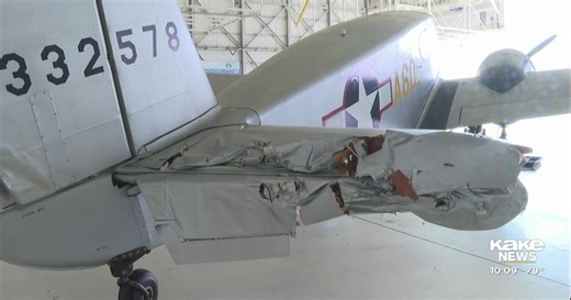 Four aircraft still at McConnell Air Force Base after Sunday's storm, Air Force Base cleaned up