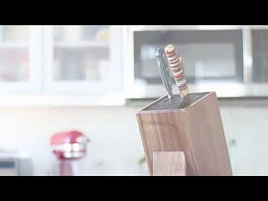 Dice Knife Block - Walnut - Kapoosh