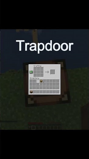 How to make a trapdoor in Minecraft 1.21.8 !