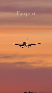 1.4K views · 46 reactions | JAL 767 landing sunset....