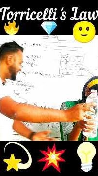 Torricelli 's Law | Mechanical properties of fluid | class XI physics #viral #viralshorts #physics