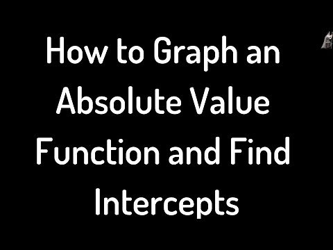 How to Graph an Absolute Value Function and Find Intercepts