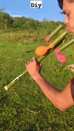 16K views · 40 reactions | Made An amazing popper  toy From 3 Bamboo tubes and colourful Ballons  Eco friendly Slingshots  #balloon #bamboo #crafting #art #diy #crafts #slingshots #toy | Sallu Sallu | Facebook