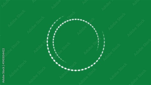 4k spinning loading circle animation seamless white progress ring loader icon, loading icon for download progress, load game data, buffering process, alpha channel transparent green background. 4k HD