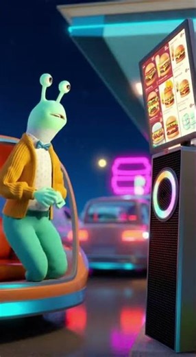 If Aliens Tried Drive-Thru Ordering 🚗👽😂 #sora2 #aishorts #funny #aifunny