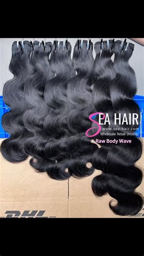 Wholesale SEA hair on Instagram: "Raw Body Wave 18-26" ———————————————————————————————— ✅ Young&healthy single donor ✅ Cuticles are aligned and intact ✅ Can be bleached or dyed ✅ Tangle-free ✅ Minimal to no shedding, bundles are sewn with double wefts ———————————————————————————————— 🤎Business: ☑️ Bundle: Raw hair, Luxury hair, Virgin hair, 613 blonde hair ☑️ Matching closure& frontal ☑️ Wig: lace wig, half wig, U-part/V-part wig, glueless wig, headband wig ☑️ Lace: HD/transparent lace ☑️ Other