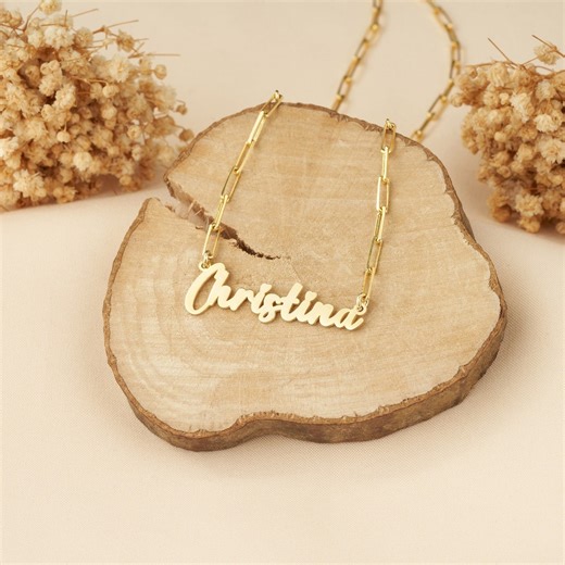 Sterling Silver Name Necklace: Personalized Jewelry Gift - Etsy