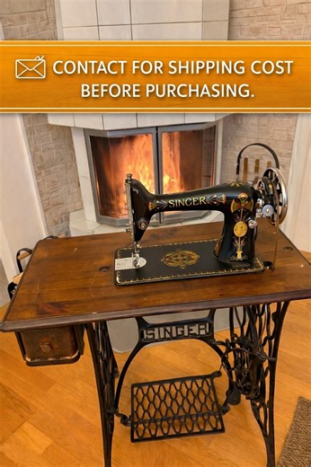 Machine à coudre Singer 66K à pédale ancienne (1923) – Décalcomanies Lotus – Socle en fonte vintage - Etsy France