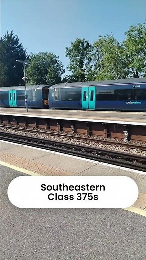 Southeastern Class 375s with Graffiti passing Petts Wood