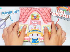 DIY Kawaii Bunny Squishy Book & Carrot Cake Paper Squishy 🥕✨ | Paper Craft Tutorial & Free Templates