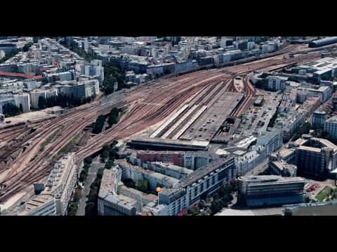 Gare de Paris Bercy Bourgogne Pays d'Auvergne vue du ciel