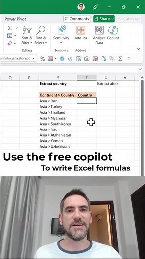 Use #copilot to write #excel formulas free #excelformulas #exceltips