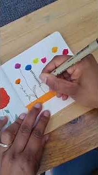 Beginner Watercolor Flowers 🌸 Easy Florals with Fineliner Details Simple & Relaxing Art