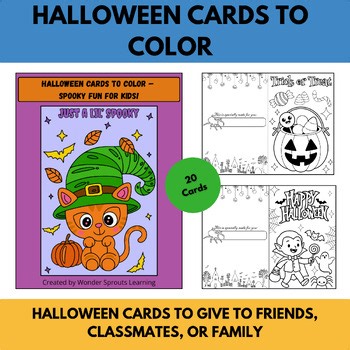 Halloween Coloring Cards | Spooky Fun Printable Activity for Kids