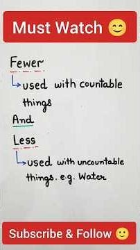 Basic english|basic english speaking|basic english grammar|use of fewer and less #shortsfeed #shorts