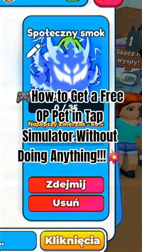 🎮How to Get a Free OP Pet in Tap Simulator Without Doing Anything!!!💥 #roblox #tapsim #gaming #free