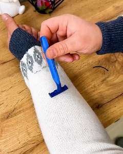 Easy fabric pilling removal #lifehacks #lifehack #diy #diyfix #quickfix #quicksolution | The Daily Dose