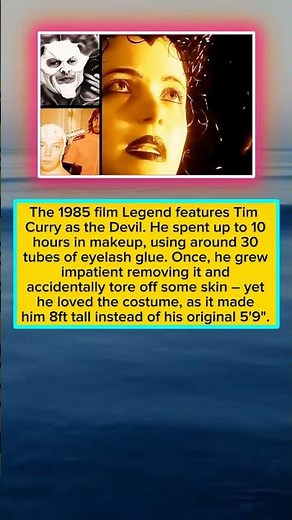 Tim Curry transforms into an 8ft tall devil with 10 hour makeup in Legend 1985