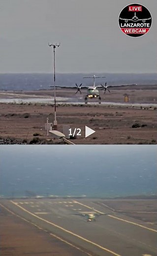 Extreme Crosswind Landing in Lanzarote Airport !!!