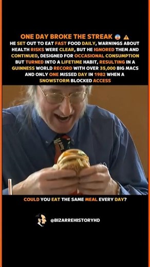 He Set A World Record Eating Big Macs #history #worldrecord