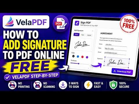 How to Sign a PDF Online FREE – No Printing or Scanning! | VelaPDF