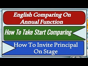 English Anchoring script on annual function |How to start comparing on annual function