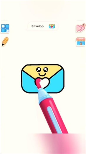 envelop drawing and colouring