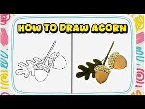 How to Draw an Acorn – Step-by-Step Tree Drawing Tutorial