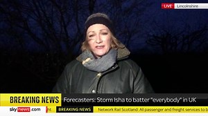 31K views · 285 reactions | "We have yet to see this storm really start to release its anger". Sky meteorologist Jo Wheeler says "i would strongly advise not going out in a car" during Storm Isha. https://trib.al/O6klkom  Sky 501, Virgin 602, Freeview 233 and YouTube | Sky News | Facebook