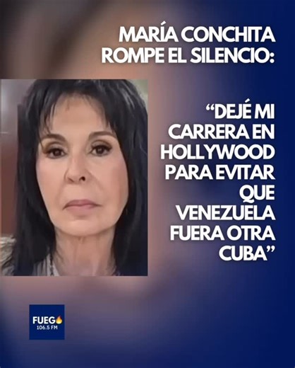 Radio Fuego 106.5 FM | En una reciente entrevista en el programa De Primera Mano, la reconocida artista María Conchita Alonso (@mariaconchita_a) rompió el... | Instagram