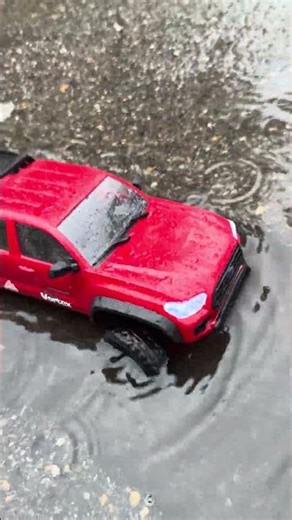 Rc car crossing tiny deep water #rccar #viral #fms #toyotatacoma #water #deep