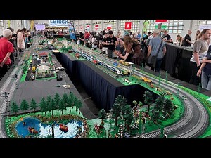 Huge LEGO Multi-Level Train And City Layout - BSBT 2025