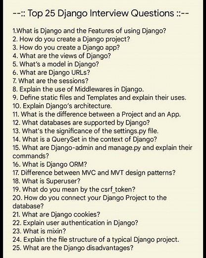 Django Interviews Questions #django #python #code