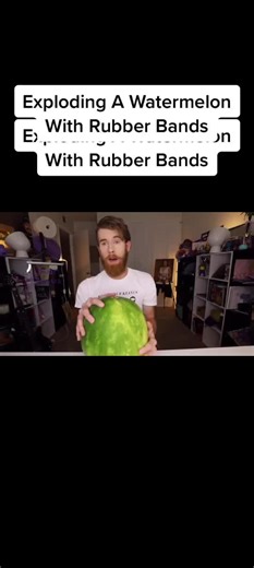 Exploding A Watermelon With Rubber Bands