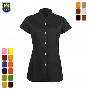 [Hot Item] Salon Uniform SPA Clothes with Print Logo Women Beauty Uniform