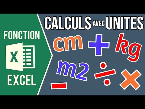 EXCEL - FAIRE DES CALCULS AVEC DES UNITÉS (Transformer des données avec du texte en nombres)
