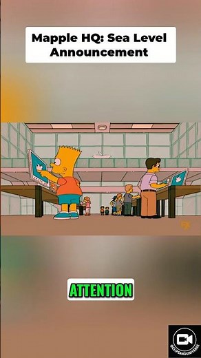 Angry mob chasing Bart for exposing modern society