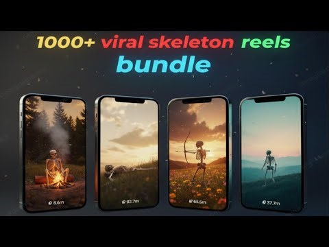 1000+ Viral Skeleton Reels Bundle 💀 | Download Trending Reel Videos Pack