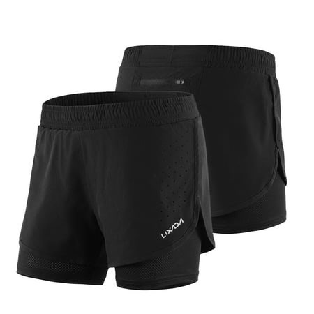 Lixada Women 2-in-1 Running Shorts Quick Drying Breathable Active Training Exercise Jogging Cycling Shorts with Longer Liner - Walmart.ca