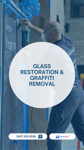 Say goodbye to scratches and graffiti! ✨ We restore glass surfaces to perfection — clean, clear, and like new. #GraffitiRemoval #GlassRestoration #WindowCleaning #TotalWindowService #NYC #BuildingCare | Total Window Service | Facebook