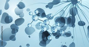 Isopropanol rotating molecular 3d structure ball-and-stick model, looped video isopropyl alcohol
